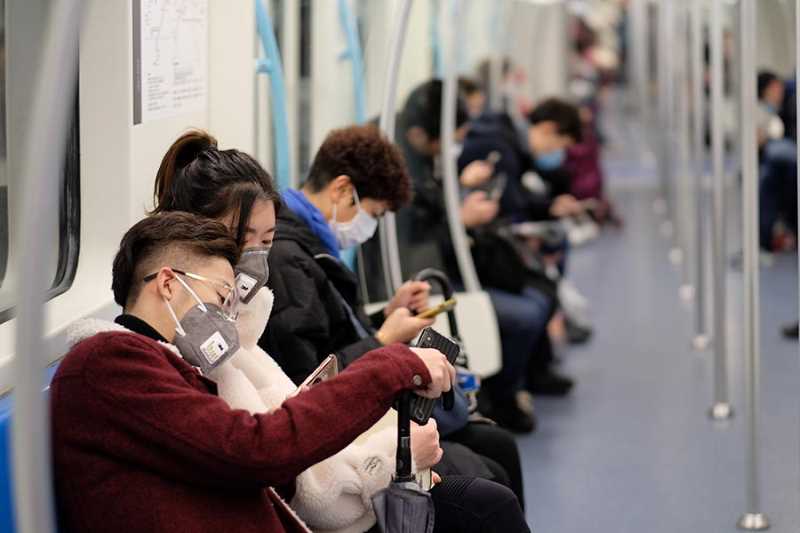 Bild på tunnelbana i Kina