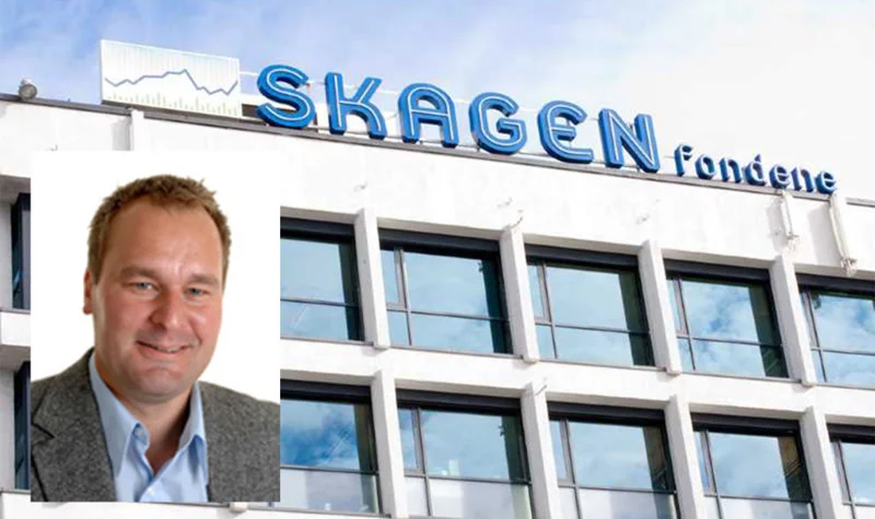 Profilbilde av en mann og et foto av en bygning i bakgrunnen