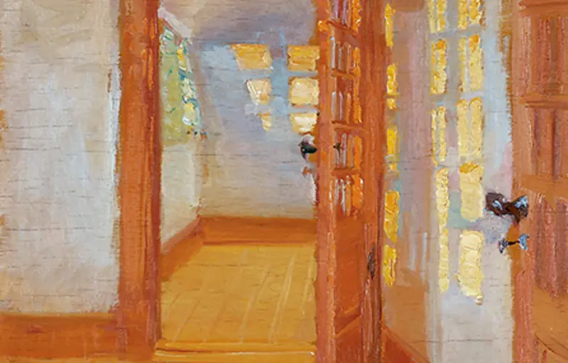 A room with a door